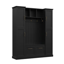 Load image into Gallery viewer, Hall Tree With 4 Side Cabinets
