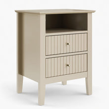 Load image into Gallery viewer, Fluted Nightstand With 2 Drawers
