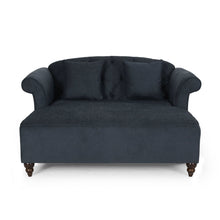 Load image into Gallery viewer, Upholstered Chaise Lounge With Scroll Arms, Turned Legs And 2 Pillows
