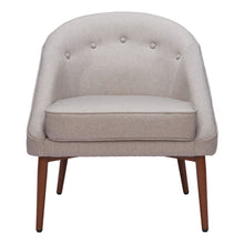 Load image into Gallery viewer, Fabric Tufted Barrel Chair - Gray And Brown
