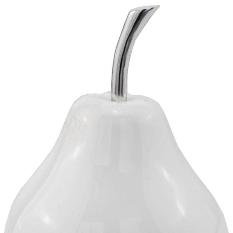 Jumbo Pear Shaped Accent Home Decor - White