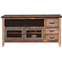 Load image into Gallery viewer, Cabinet Enclosed Storage, Distressed TV Stand - Brown
