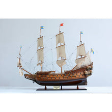 Load image into Gallery viewer, Hand Painted Model Boat (624645) - Dark Brown / Beige
