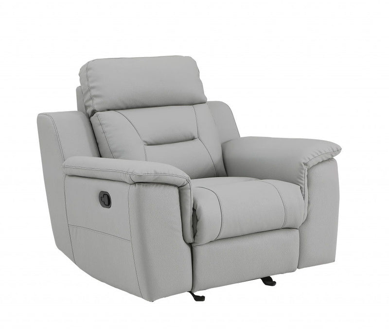 Fascinating Leather Reclining Chair - Gray