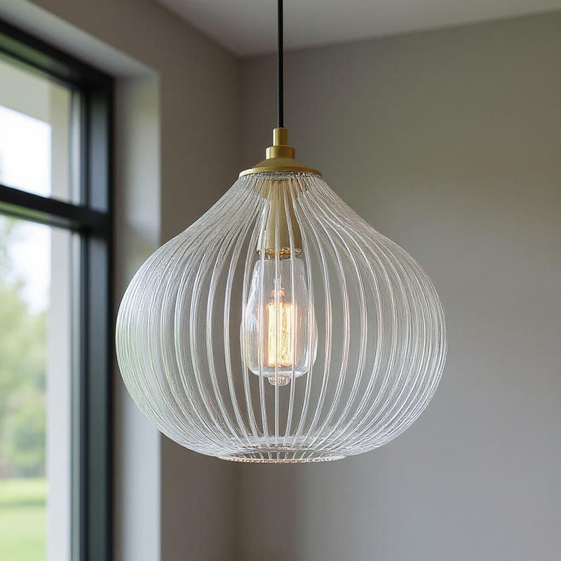 Kitchen Island Metal Dimmable Chandelier With Shades - Clear