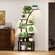 Load image into Gallery viewer, 9 Tiered Indoor Plant Stand With 5 Adjustable Grow Lights

