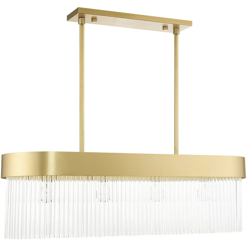 19" Four Light Dimmable Chandelier With Shades - Gold