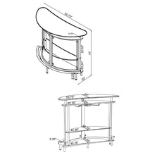 Load image into Gallery viewer, Strick &amp; Bolton - Freestanding Glass Top Home Bar Wine Cabinet With Panels - Black
