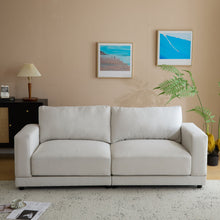 Load image into Gallery viewer, Modern Square Arm Sofa With Soft Fabric Upholstery, Deep Cushions
