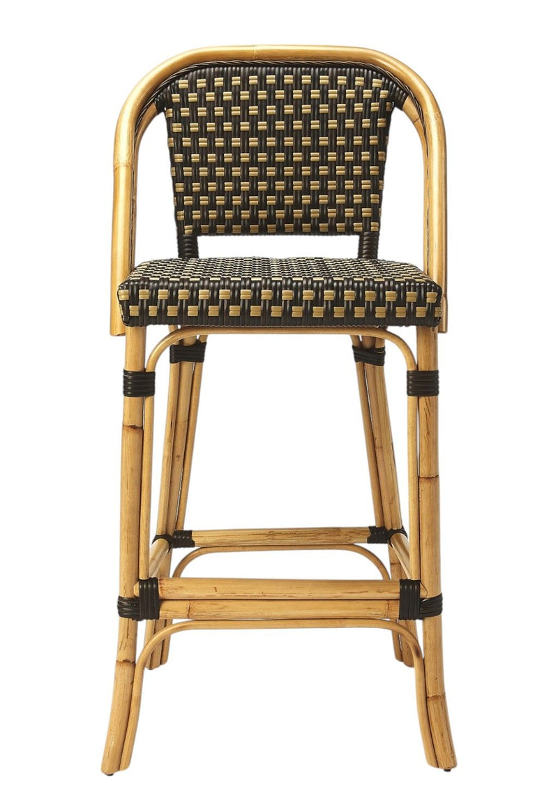 Rattan Counter Height Bar Chair - Brown / Natural