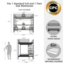 Load image into Gallery viewer, Ethan - Bunk Bed With Desk, Charging Station, Storage Shelves
