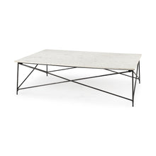 Load image into Gallery viewer, 35" Metal Coffee Table - White
