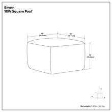 Load image into Gallery viewer, Brynn - Square Pouf - Patterned Black / Natural
