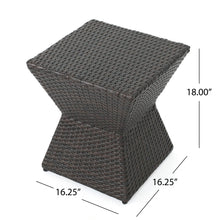 Load image into Gallery viewer, Outdoor Wicker End Table - Brown Multi
