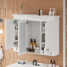 Load image into Gallery viewer, Wall Mount Mirror Cabinet With Adjustable Shelves, Soft Closing Hinges
