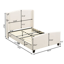 Load image into Gallery viewer, Platform Bed Frame With Tall Headboard And High Footboard
