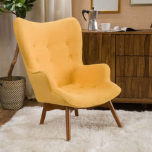 Load image into Gallery viewer, Mid Century Modern Arm Chairs For Living Room - Yellow
