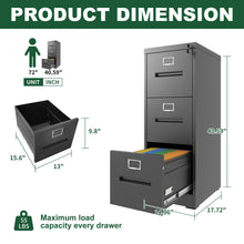 Load image into Gallery viewer, Premium Drawer File Cabinet With Lock, Metal Vertical Design, A4 Legal / Letter Size
