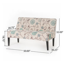 Load image into Gallery viewer, Contemporary Loveseat With Upholstered Fabric And Birch Wood Legs
