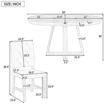 Load image into Gallery viewer, Dining Set With Leaf Round Table And 4 Upholstered Chairs
