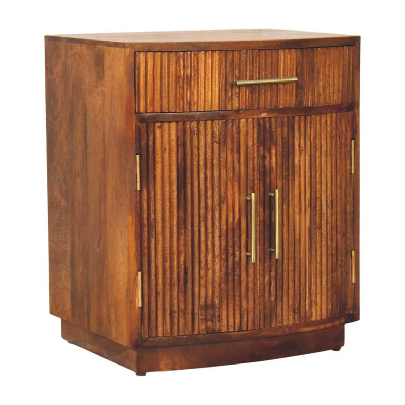 Solid Wood One Drawer Nightstand (755323) - Brown