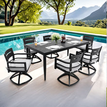 Load image into Gallery viewer, Modern Outdoor Patio Dining Set With Table And Chairs With Sunbrella Cushions
