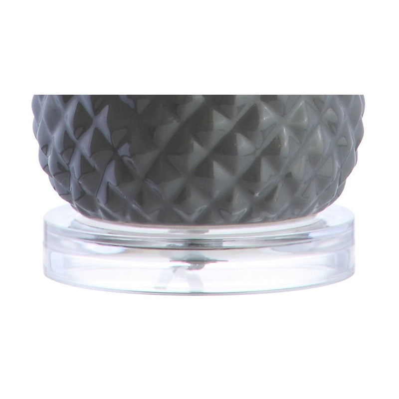 Globe Table Lamp With Drum Shade - Gray