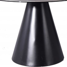 Load image into Gallery viewer, 47" Rounded Stone And Iron Pedestal Base Dining Table - Gray

