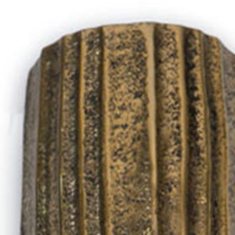 Ribbed Wall Vase (627519) - Antiqued Gold