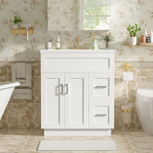 Load image into Gallery viewer, Bathroom Vanity With 2 Doors, 2 Drawers, Adjustable Shelf, Hidden Slides &amp; Soft Close Hinges
