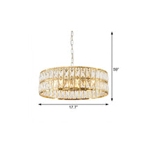 Load image into Gallery viewer, Kitchen Island Six Light Rope Beveled Flush Chandelier With Shades - Black / Gold
