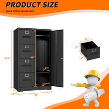 Load image into Gallery viewer, Storage Vertical Filing Cabinet With Lock
