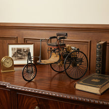 Load image into Gallery viewer, c1886 Three Wheeled Mercedes Benz Motor Car Sculpture - Black / Gold
