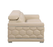 Load image into Gallery viewer, Sofa Leather With Silver Legs - Beige

