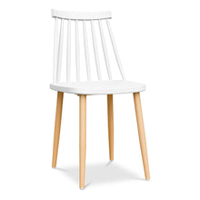 Load image into Gallery viewer, Metal Plastic Windsor Back Dining Side Chair - White / Natural
