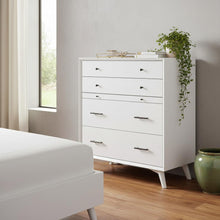 Load image into Gallery viewer, Solid Wood Four Drawer Chest - White
