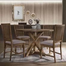 Load image into Gallery viewer, Open Slat Back Kitchen Side Chair (Set of 2) - Brown Oak
