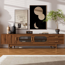 Load image into Gallery viewer, Modern TV Stand With Fluted Glass Doors &amp; 2 Drawers
