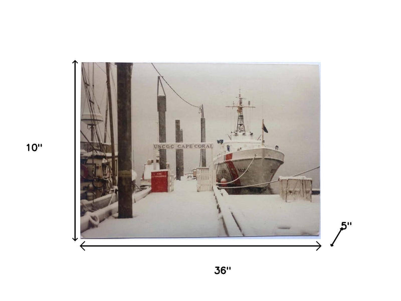 Hand Painted Model Boat (624564) - Gray