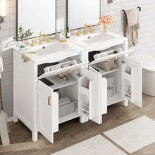 Load image into Gallery viewer, Modern Bathroom Vanity With Ceramic Sink, Soft-Close Doors, Flip Drawer, U-Shaped Shelves, Elegant Storage Solution
