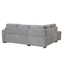 Load image into Gallery viewer, 87.4&quot; Sleeper Sofa Bed,2 in 1 Pull Out sofa bed L Shape Couch with Storage Ottoman for Living Room,Bedroom Couch and Small Apartment, Gray
