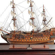 Load image into Gallery viewer, San Felipe Large Table Top Display Hand Painted Decorative Boat - Brown
