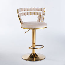 Load image into Gallery viewer, Modern Bar Chair With Iron Tube Legs, Soft Cushions And Comfortable Backrest (Set of 2)
