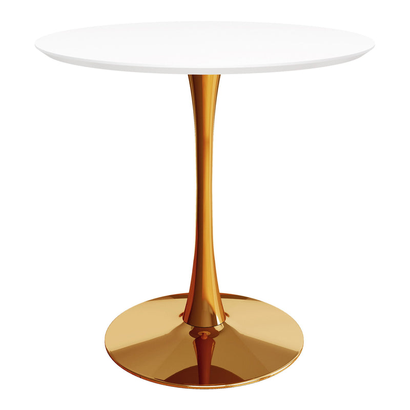 36" Metal Dining Table - Gold