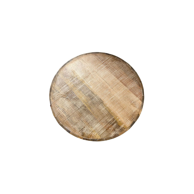 Solid Wood Round Bunching Coffee Tables - Natural