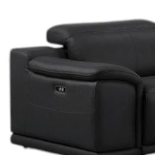 Load image into Gallery viewer, Leather Modular L Shaped Eight Piece Corner Sectional With Console - Black
