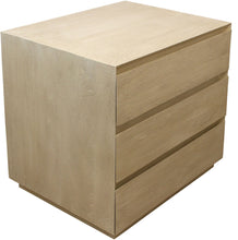 Load image into Gallery viewer, 24" Contemporary Solid Wood Ribbed Texturere Three Drawer Nightstand - Natural
