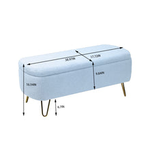 Load image into Gallery viewer, Storage Ottoman Bench For End Of Bed Legs, Modern Camel Faux Fur Entryway Bench Upholstered Padded With Storage For Living Room Bedroom
