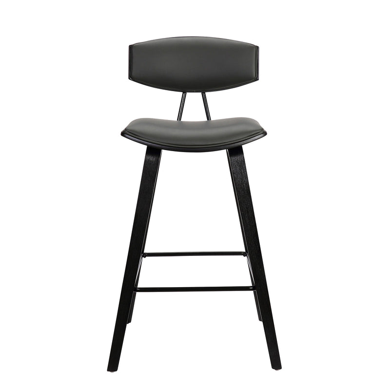 Iron Low Back Bar Height Bar Chair - Gray And Black