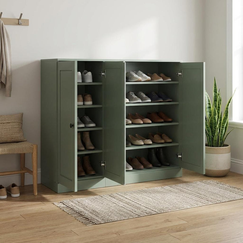 Solid Woodshoe Storage Cabinet (755969) - Sage